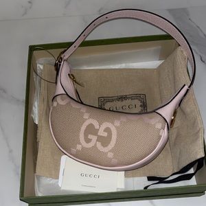 Gucci Ophidia jumbo mini bag in pink and beige